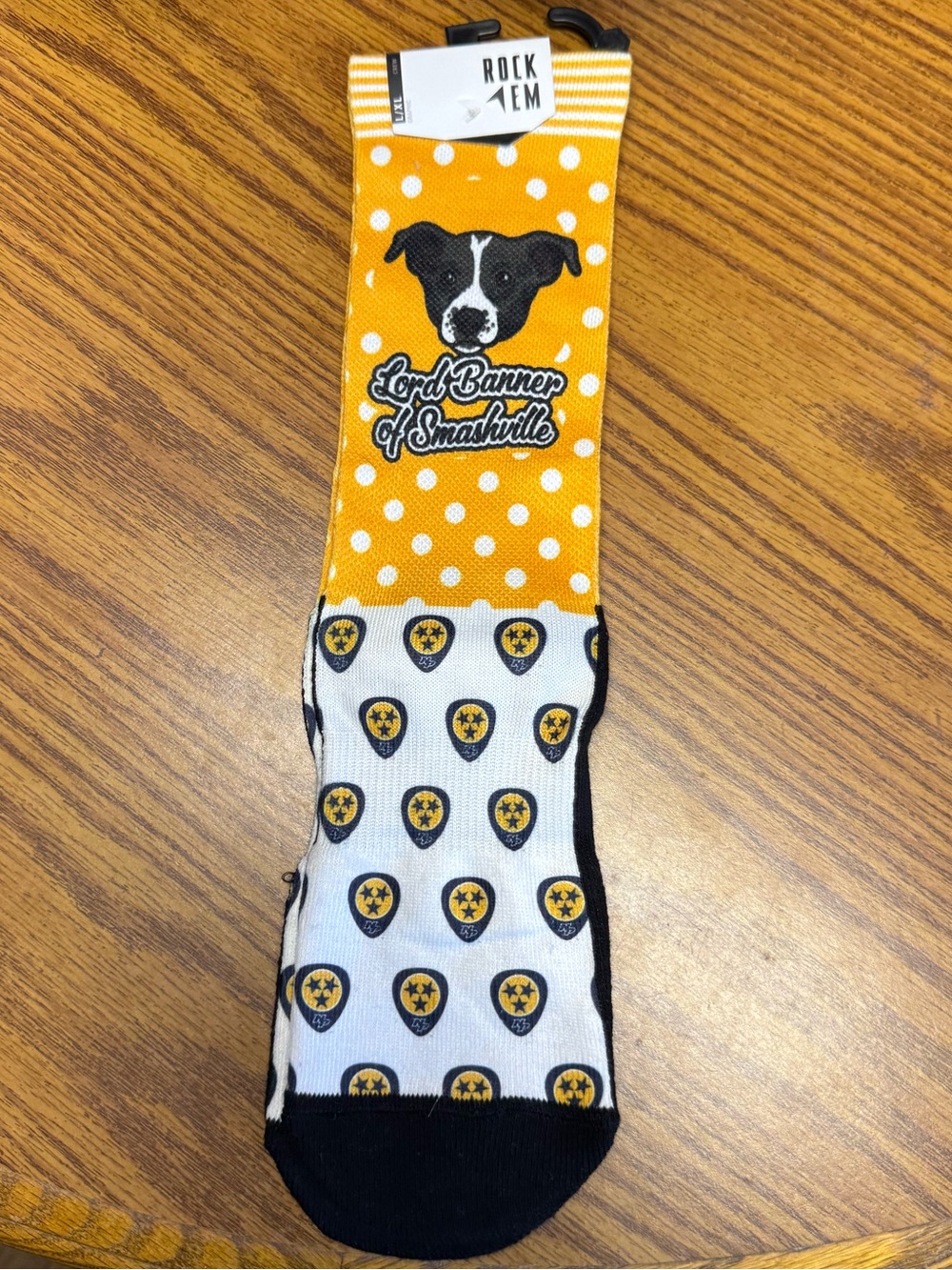 Nashville Predators "Smashville Neon Icons" crew socks by Rock 'Em Socks
